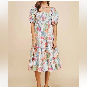 Victoria Tiered Midi Dress